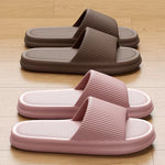 Women Summer Slippers Lightweight EVA Flat Home Slippers Concise Solid Color Indoor Bathroom Comfort Massage Floor Slides