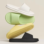 Women Summer Slippers Lightweight EVA Flat Home Slippers Concise Solid Color Indoor Bathroom Comfort Massage Floor Slides
