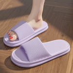 Women Summer Slippers Lightweight EVA Flat Home Slippers Concise Solid Color Indoor Bathroom Comfort Massage Floor Slides
