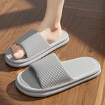 Women Summer Slippers Lightweight EVA Flat Home Slippers Concise Solid Color Indoor Bathroom Comfort Massage Floor Slides